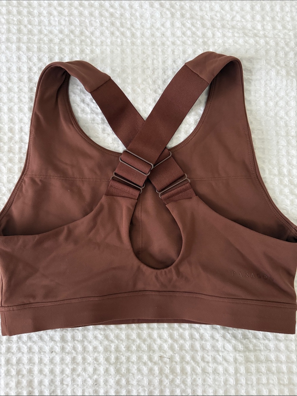 Paragon Fitwear Cross-Back Sports Bra — Dark Brown - Picture 2 of 3